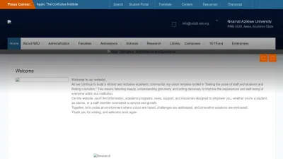 Screenshot preview of unizik.edu.ng
