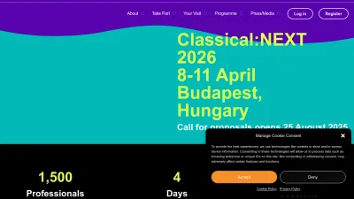 Screenshot preview of classicalnext.com