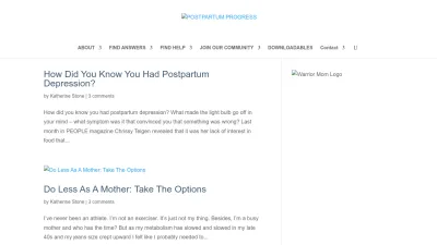 Screenshot preview of postpartumprogress.com