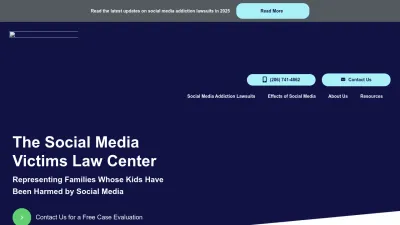 Screenshot preview of socialmediavictims.org