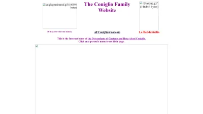 Screenshot preview of conigliofamily.com