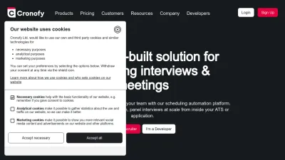 Screenshot preview of cronofy.com