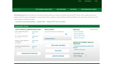 Screenshot preview of worldtradelaw.net