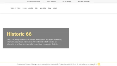 Screenshot preview of historic66.com