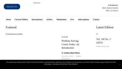Screenshot preview of judicature.duke.edu