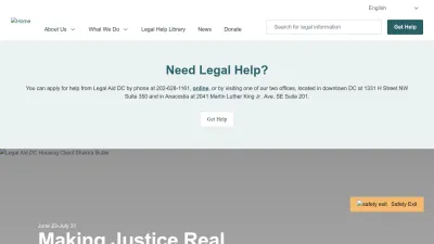 Screenshot preview of legalaiddc.org