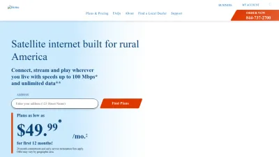 Screenshot preview of hughesnet.com