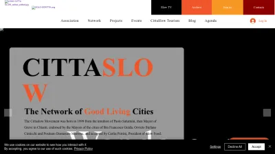 Screenshot preview of cittaslow.org