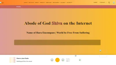 Screenshot preview of shaivam.org