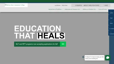 Screenshot preview of sheltonstate.edu