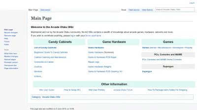 Screenshot preview of wiki.arcadeotaku.com