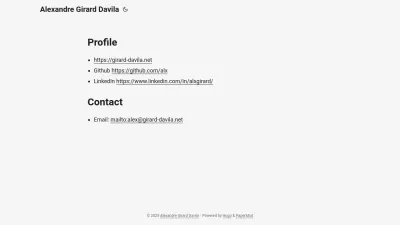 Screenshot preview of alexgirard.com
