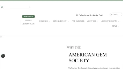 Screenshot preview of americangemsociety.org