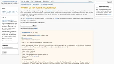 Screenshot preview of vlaamswoordenboek.be
