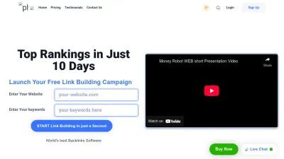 Screenshot preview of moneyrobot.com