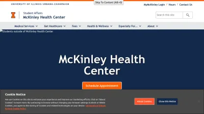 Screenshot preview of mckinley.illinois.edu