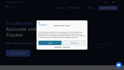 Screenshot preview of trueranker.com