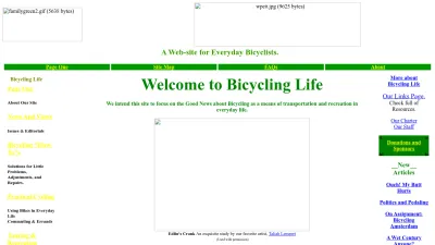 Screenshot preview of bicyclinglife.com