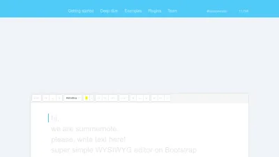 Screenshot preview of summernote.org
