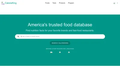 Screenshot preview of calorieking.com