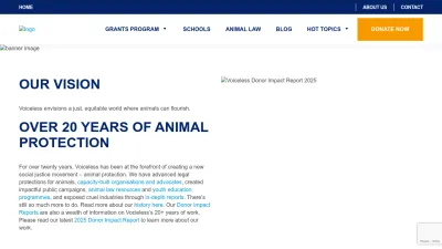 Screenshot preview of voiceless.org.au