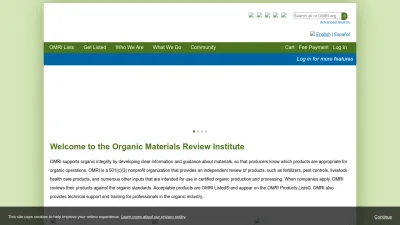 Screenshot preview of omri.org