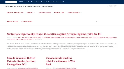 Screenshot preview of sanctionsnews.bakermckenzie.com