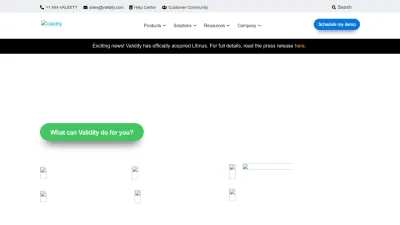 Screenshot of Validity.com