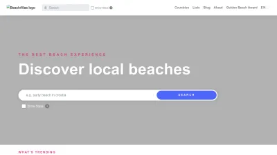 Screenshot preview of beachatlas.com