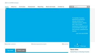 Screenshot preview of acara.edu.au