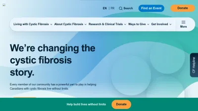 Screenshot preview of cysticfibrosis.ca