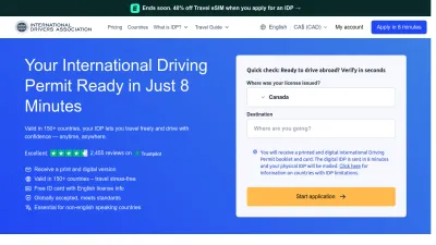 Screenshot preview of internationaldriversassociation.com
