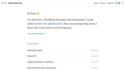 Screenshot preview of deluxeblogtips.com