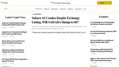 Screenshot preview of cryptotimes.io