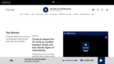Screenshot preview of wsbradio.com