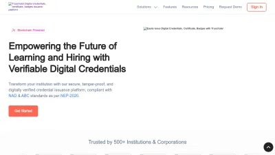 Screenshot preview of truscholar.io