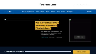 Screenshot preview of fatima.org