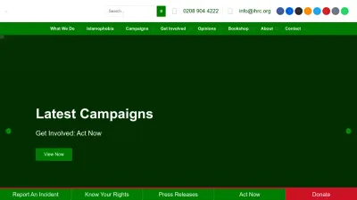 Screenshot preview of ihrc.org.uk