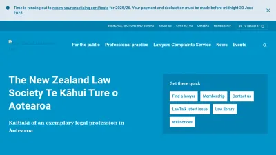 Screenshot preview of lawsociety.org.nz