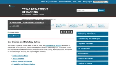 Screenshot preview of dob.texas.gov