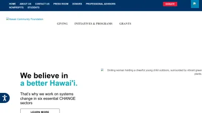 Screenshot preview of hawaiicommunityfoundation.org