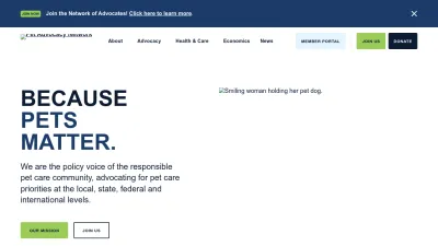 Screenshot preview of petadvocacy.org