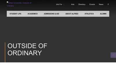 Screenshot preview of alfred.edu