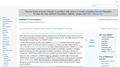 Screenshot preview of wiki.owasp.org