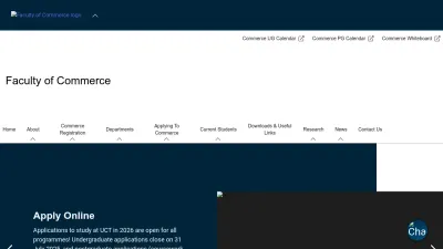 Screenshot preview of commerce.uct.ac.za