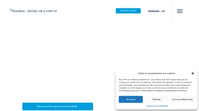 Screenshot preview of novabus.com