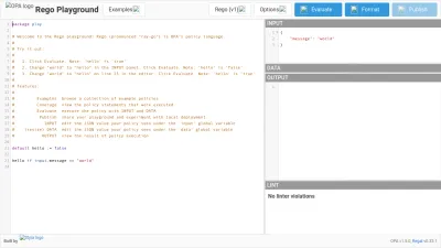 Screenshot preview of play.openpolicyagent.org