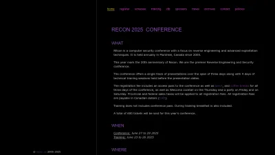 Screenshot preview of recon.cx