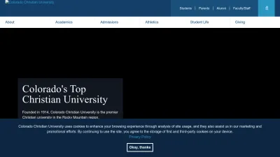 Screenshot preview of ccu.edu
