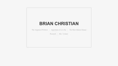 Screenshot preview of brianchristian.org
